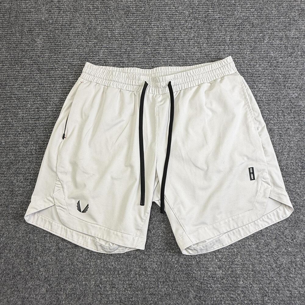 ASRV Shorts Mens XL White 7 In Inseam Athletic Running Training Lightweight Gym